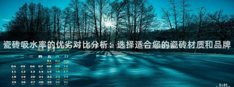 金年会彩票网址下载：瓷砖吸水率的优劣对比分析：选择适合您的瓷砖材质和品牌